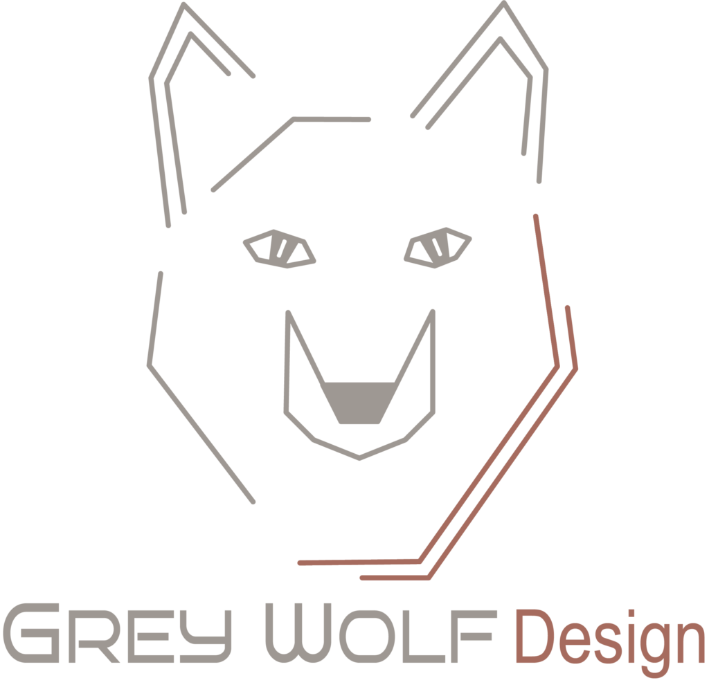 Logo grey wolf design
